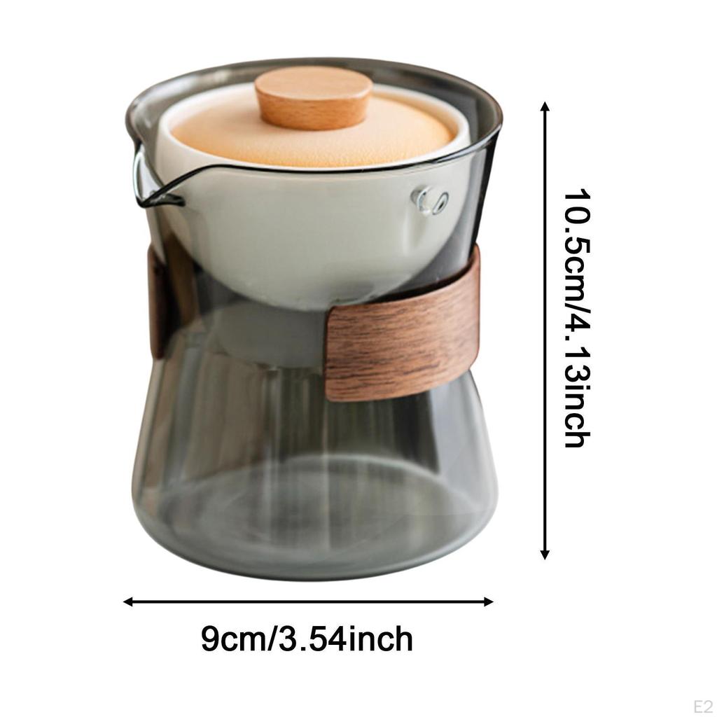 Стеклянный чайник Цветущий и рассыпной лист столовая посуда съемный портативный чайник Гун-фу