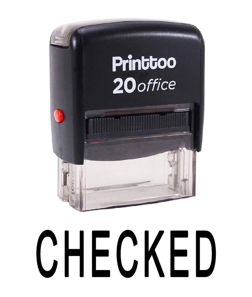 Printtoo CHECKED Self Inking Rubber Stamp Office Stationary Custom