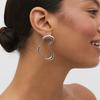 1 Pair Women Earrings Irregular Linear Polished Alloy Solid Color Exaggerated Club Party Hanging Earrings Bland Style Ear Jewelry
