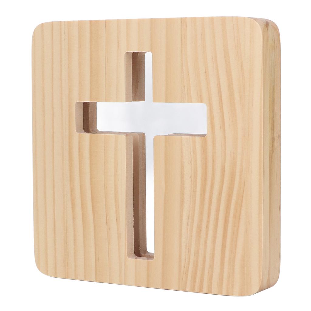 Светодиодный ночник 3D распятие полый дизайн уникальный деревянный ночник для спальни прикроватная тумбочка гостиная 