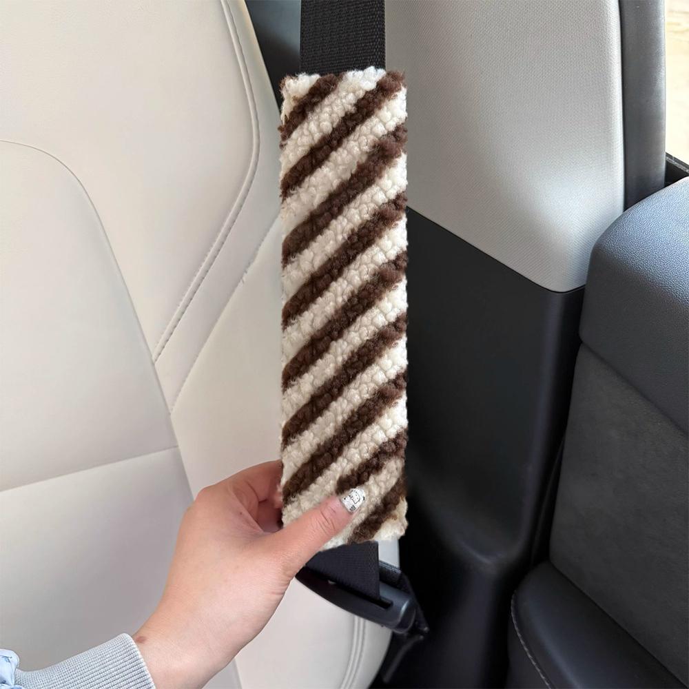 1 шт. Защита плеча ремня безопасности автомобиля, диагональная, из овечьей шерсти, защита ремня безопасности, мультяшная, мягкая и удобная
