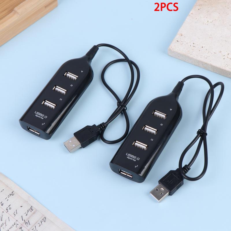 4-портовый USB 2.0 концентратор-разветвитель, драйверы не требуются, высокоскоростной адаптер для передачи данных, 1/2/3 шт. для ПК, ноутбука, домашнего использования