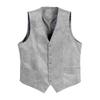 Men Suit Vest V-Neck Sleeveless Single Breasted Slim Fit Waistcoat with Pockets Solid Color Formal Business Vest Coat