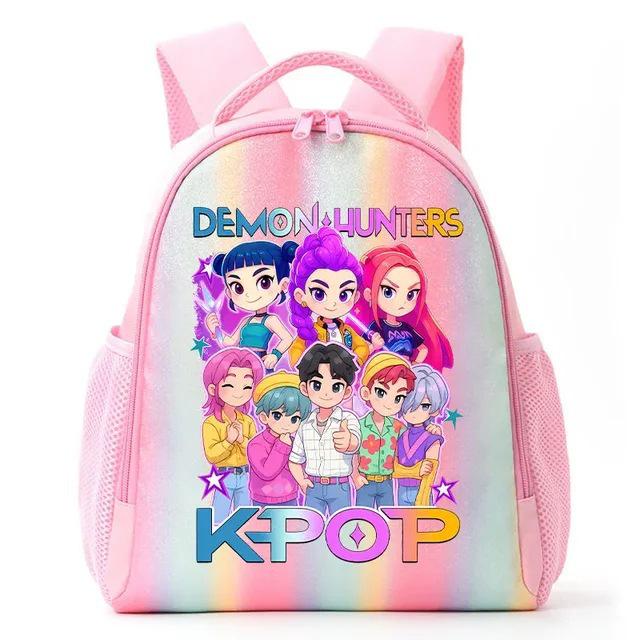 K-Pop Anime Demon & Witch Hunter Student Rainbow Backpack (HUNTR/X)