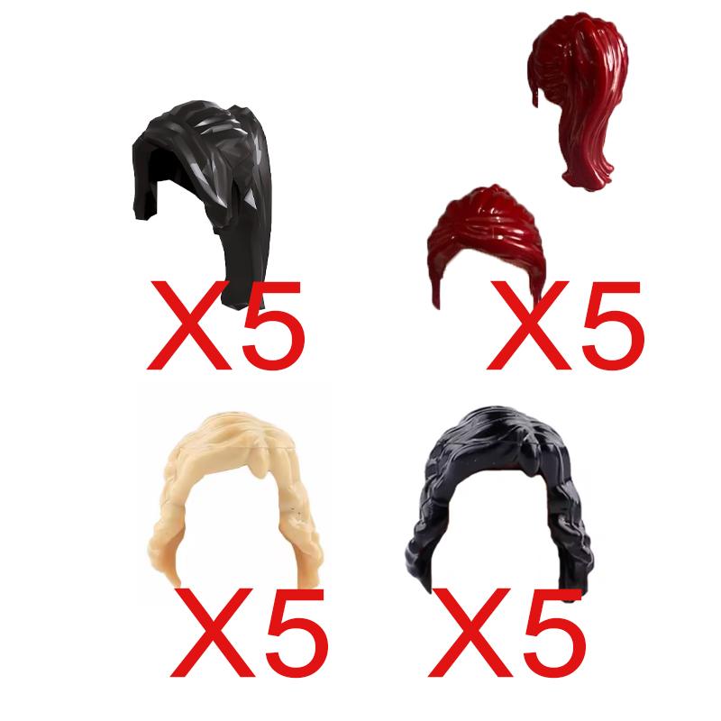 City Building Blocks Body Character Clothing Accessories Helmet Hat Colorful Hair Hairstyle Mini Brick Compatible Toy Gift X040