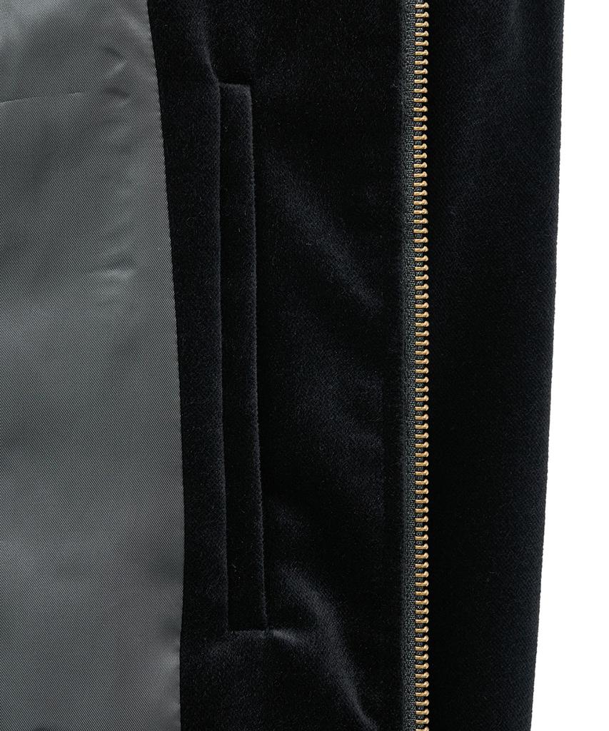 Noirer Velvet Western Crop Blouson (Black)