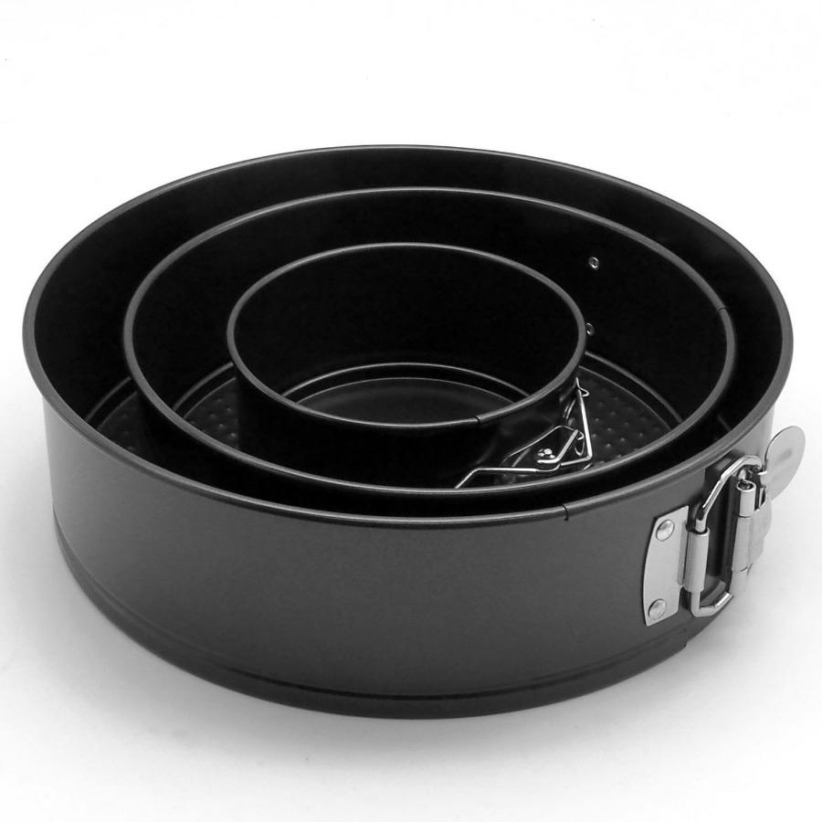 Набор из 3 антипригарных пружинных форм, круглых форм для выпечки тортов, противень, форма для выпечки