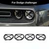 4 шт. Защитная накладка на фару, аксессуары для отделки для Dodge Challenger 15+ Черный