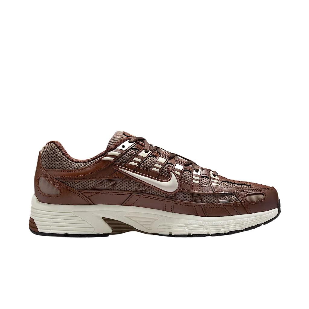 Nike P-6000 Comfortable Stylish Simple Fabric Synthetic Leather Support Low-Top Running Shoes Women Sneaker Brown BV1021-200