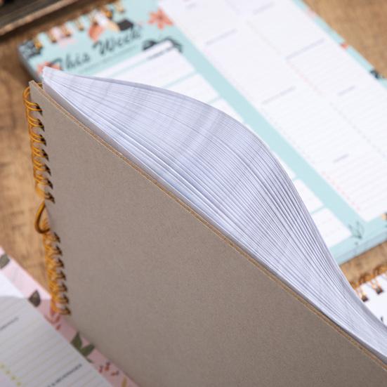 52-недельный отрывной блокнот для планирования питания, на спирали, с отрывным списком покупок, недатированный блокнот для планирования меню для кухни