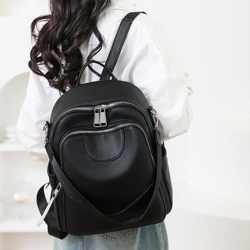 Женский мягкий кожаный рюкзак большой вместимости рюкзак для дальних поездок студенческий школьный рюкзак многофункциональная сумка через плечо