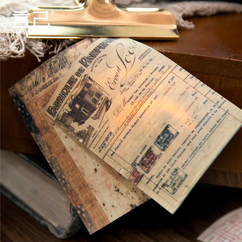 Ретро-альбом стикеров Yan Ji - Серия «Старые банкноты»: 48 Листов для Коллажа и Ведения Дневника, 4 Стиля в Ассортименте