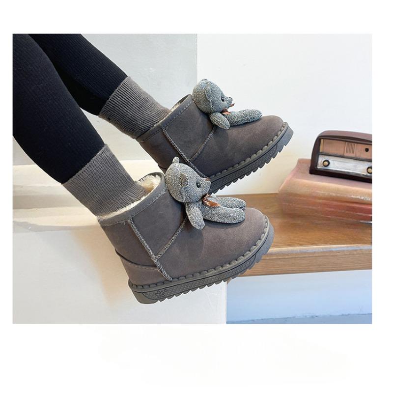 Новые зимние милые мультяшные хлопковые туфли для мальчиков Тедди