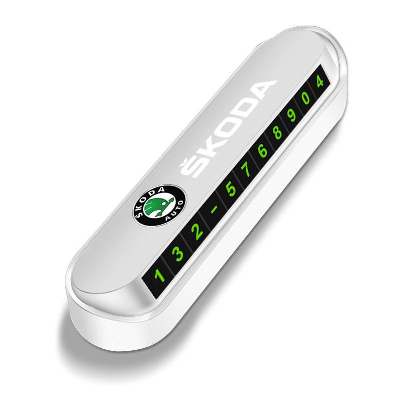 1 шт. Автомобильная временная парковочная карточка Табличка Значок Автостайлинг для Skoda Octavia Fabia A7 Kamiq Kapoq Kodiaq Rapid SCALA Superb Yeti Derivati