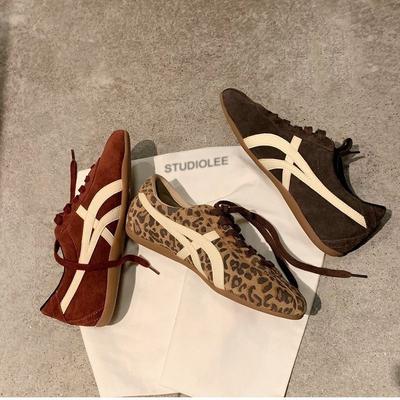 Yueyu новая универсальная модная контрастная шнуровка плоская мягкая подошва повседневные тренировочные туфли Forrest Gump женские осенне-зимние модные