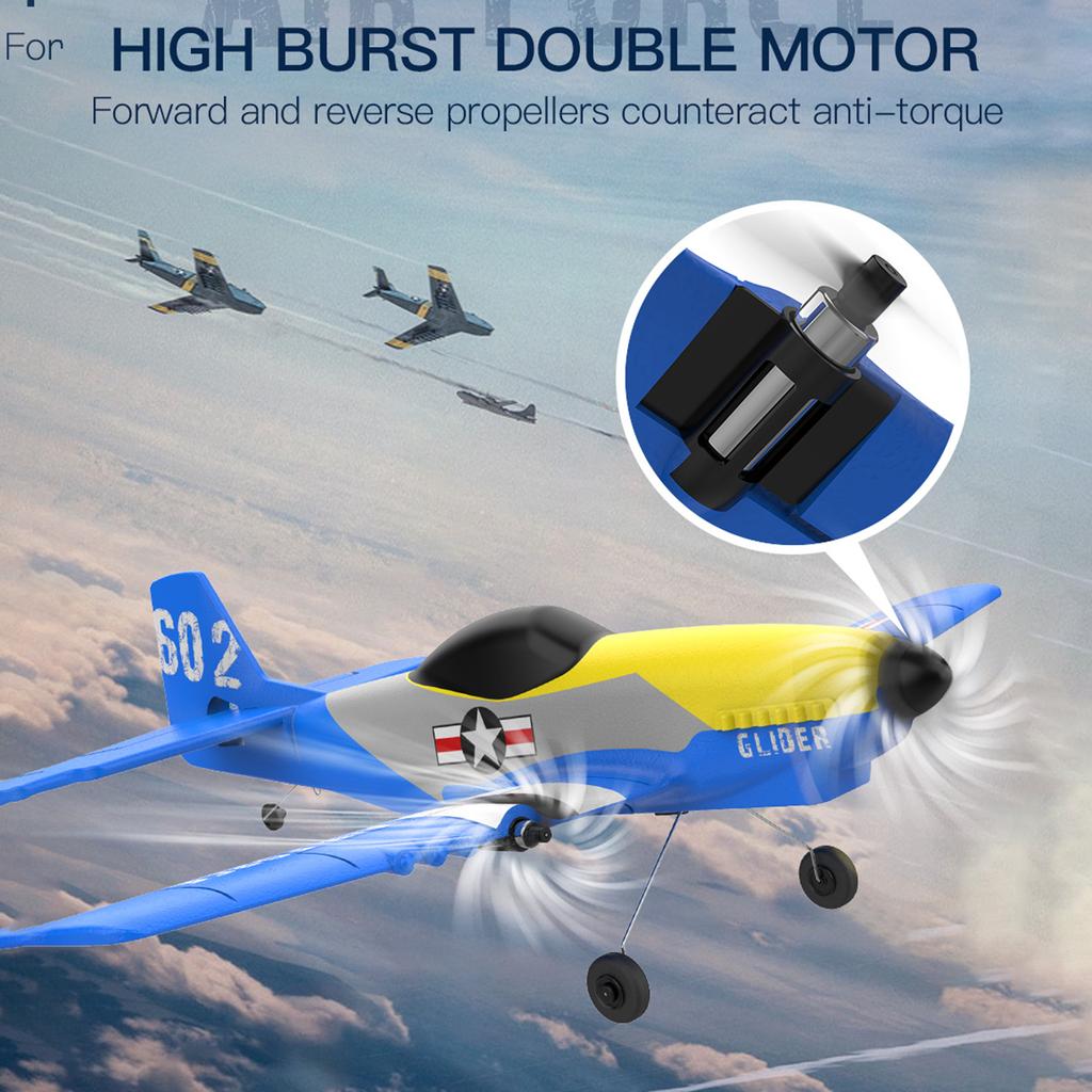 Remote Control Airplane 2.4GHz Glider Remote Control Plane for Kids 3CH Remote Controll Aircraft