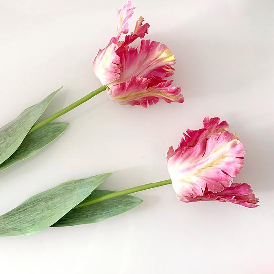 Искусственный тюльпан Реалистичный искусственный цветок с листьями Не требует ухода Искусственный тюльпан для домашнего декора Свадебная вечеринка Настольное украшение