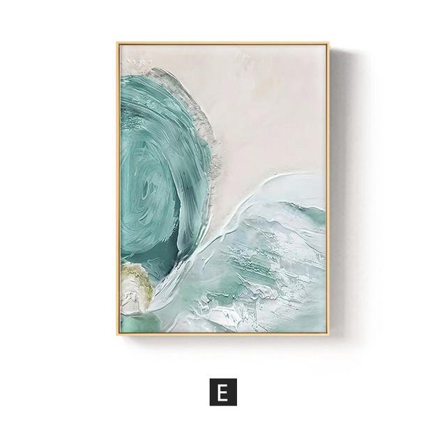 1 шт., интерьерные картины, постер, офисный домашний декор, холст, картина, украшение для спальни, стены в скандинавском стиле, зеленое море, гостиная, без рамки