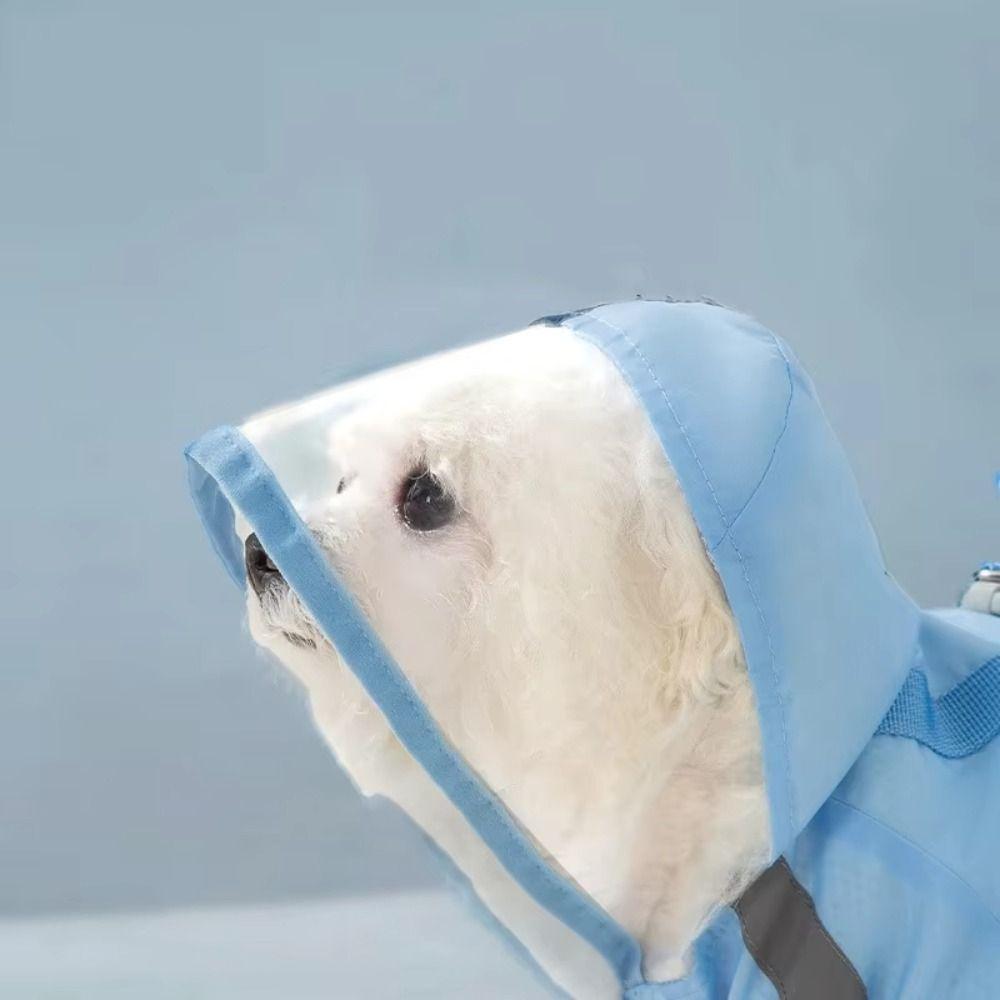 Waterproof Dog Hooded Raincoat Towable Pet Rain Jacket Pet Cape Costume Dog Rain Cloak  Corgi