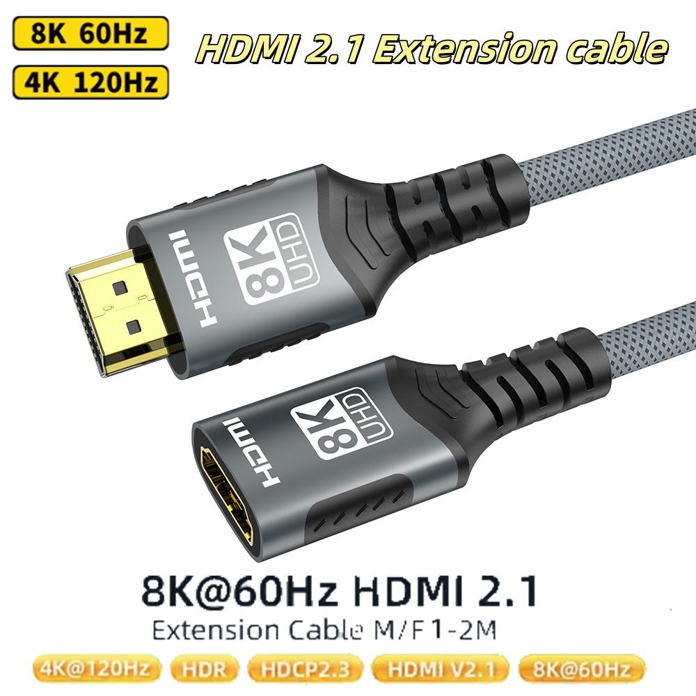 Удлинительный кабель HDMI 2.1 8K Кабель HDMI 2.1 Удлинитель Папа-Мама 8K@60Гц 4K@120Гц Для HDTV RTX PS5 Xbox HDR Видео ПК Ноутбук