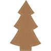 Decorative Item - Creotime - Christmas Tree - 18 X 11 Cm - Brown Latex - 4 Pieces