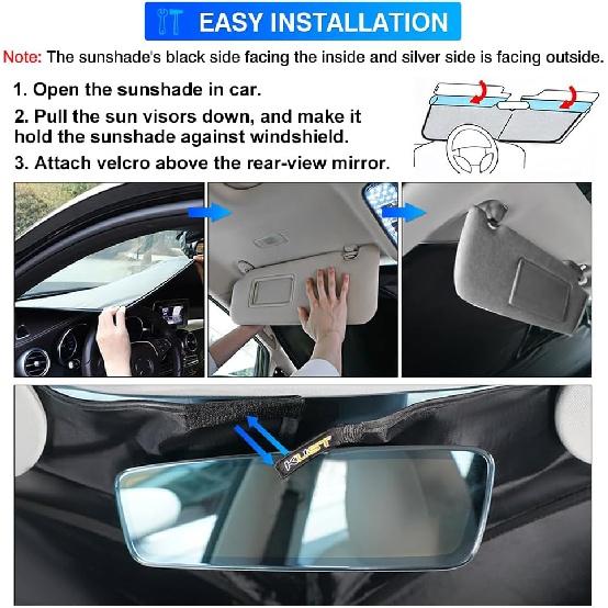 KUST Козырек на лобовое стекло, подходящий для Lexus NX300h/NX300/NX200t 2015-2021 гг., аксессуары, солнцезащитный козырек, складной оконный козырек с УФ-защитой, сохранит прохладу вашего автомобиля