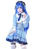 Nijisanji Amamiya Kokoro Cosplay VTuber Halloween Light Blue [Milky Time] Costume, (M)
