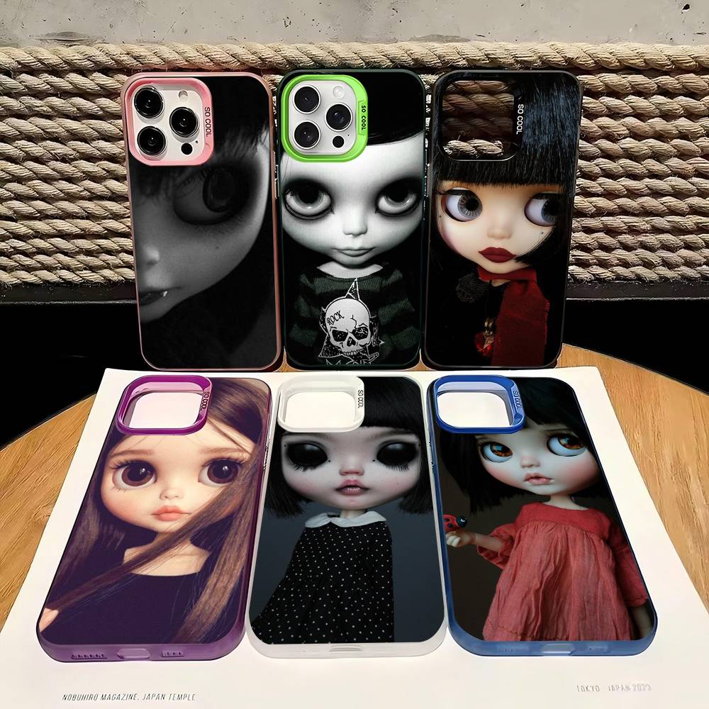 Темный милый кукольный чехол для телефона IPhone 17 16 15 14 13 Pro 12 11 Pro Max PLUS Цветная задняя крышка