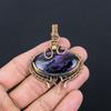 Purpurite Gemstone Pure Copper Wire Wrapped Handmade Pendant Jewelry