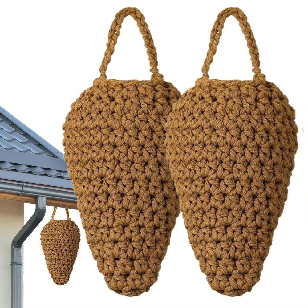 Portable Design Crochet Wasp Nest Cotton Rope Woven Honeycomb Decorations Patio Decoration