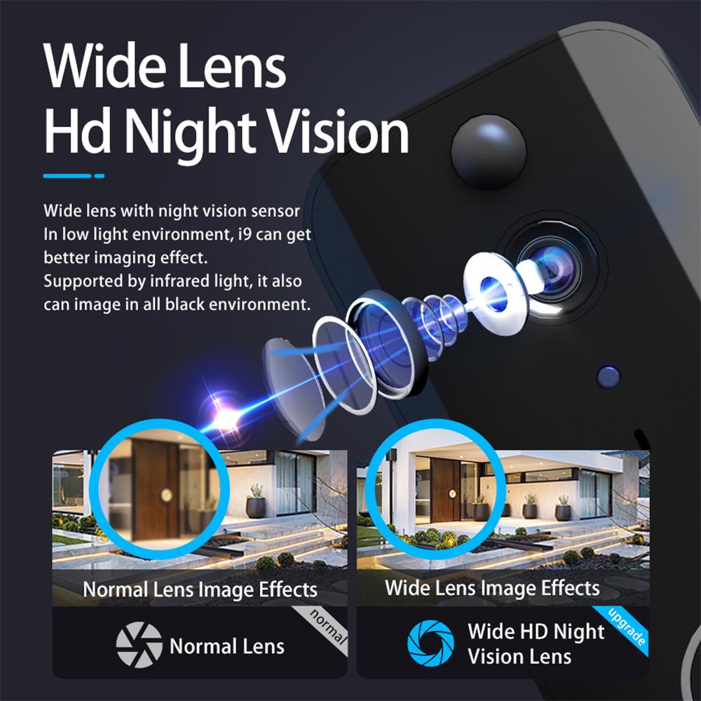 Smart Doorbell Ring Door Camera with Motion Detection WiFi Wireless Video Bell Camera Rechargeable