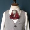 Polyester Rhinestone Bow Tie Solid Color Shirt Collar Luxury Ribbon Bow Tie  Daily