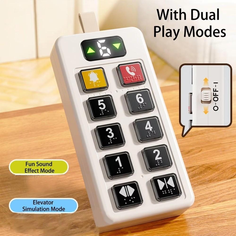 Educational Button Button Sensory Board with Light Sound Elevator Activity Panel Toy Kids Gifts