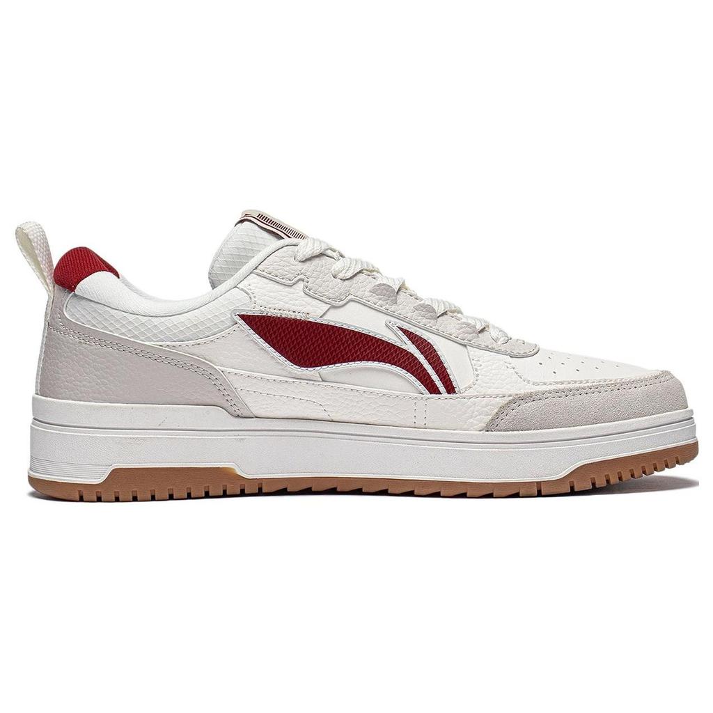 Кроссовки Li Ning Tian Ji 2.0 из синтетической кожи, нескользящие, износостойкие, низкие, для скейтбординга, мужские, белые, серые, красные, AGCT211-6