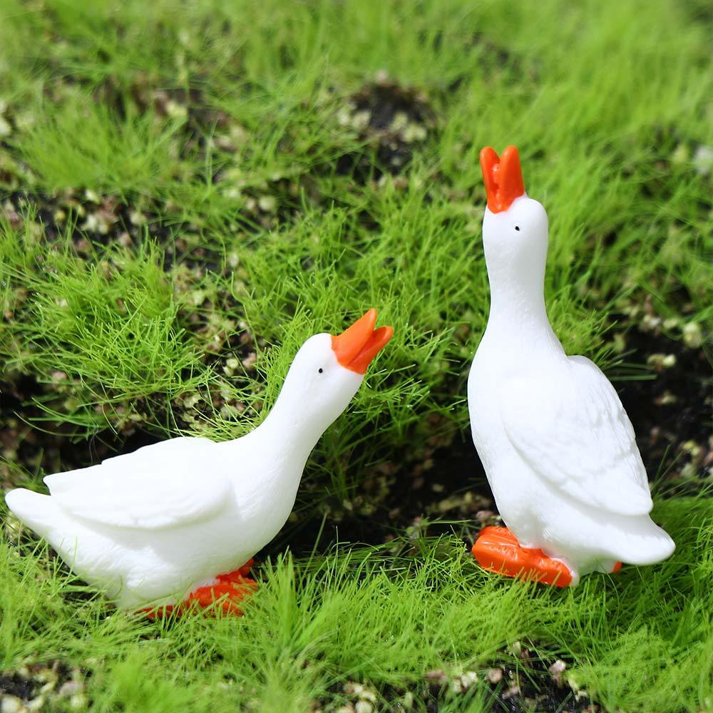 Сказочный сад Лебедь Подарок для родителей и детей Миниатюры Фигурка гуся Настольный горшок Ремесло Бонсай Украшение