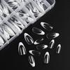 120Pcs White French Clear Press On Nails Medium Almond False Nails Reusable Full Cover Clear French Acrylic Artificial Nail Tips