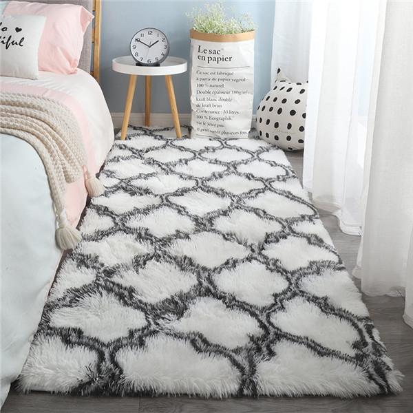 Fluffy Large Carpet Modern Living Room Long Hairy Lounge Carpet Fluffy Plush Rugs Bedside Rugs Children's Bed Down Foot Mats
