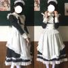 Sivrusn Maid Black and Maid Cafe Halloween Cosplay Classical Long and Plus Size Costume Apron Headband for Events and Size S British-style Dress,