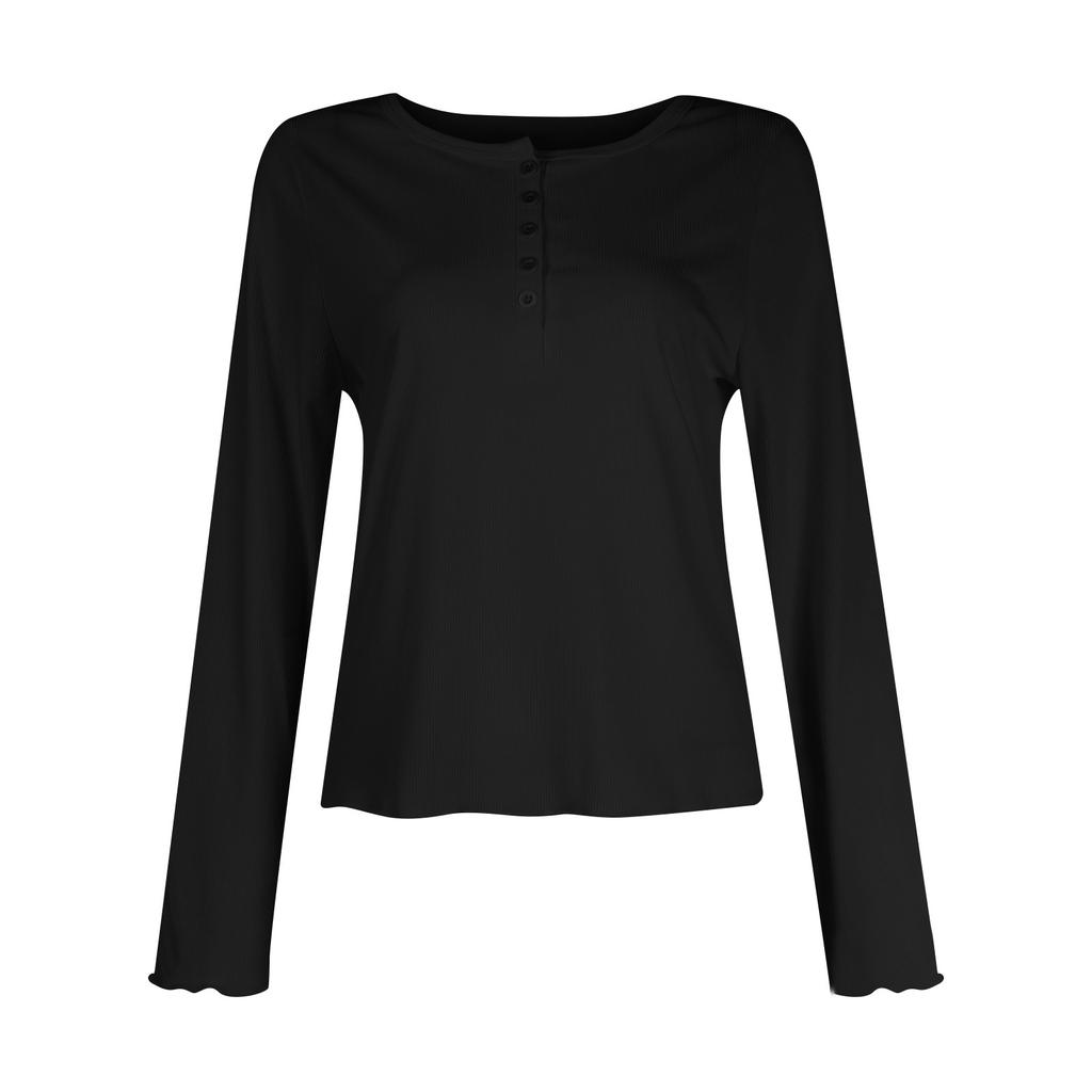 Модные женские рубашки с длинным рукавом, повседневные однотонные футболки на пуговицах, рубашки на пуговицах, рубашки с v-образным вырезом, базовые рубашки