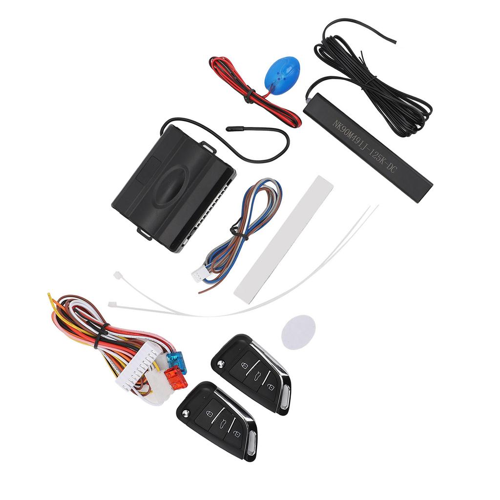 Keyless Entry Car Alarm System Push Button Remote Start System Kit for Fuel Vehicle DC12V