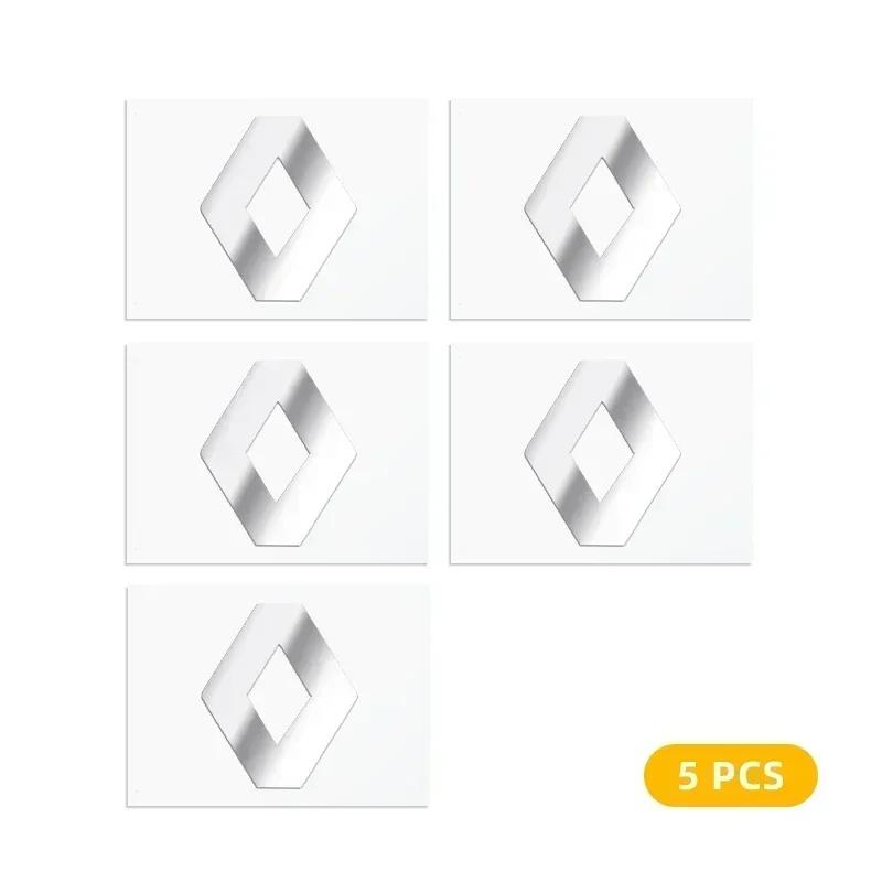2026 Hot For Renault Interior Stickers 2/5/10pc 3D Metal Car Emblem Logo Decorative Stickers Badge Decal Interior Styling For Re