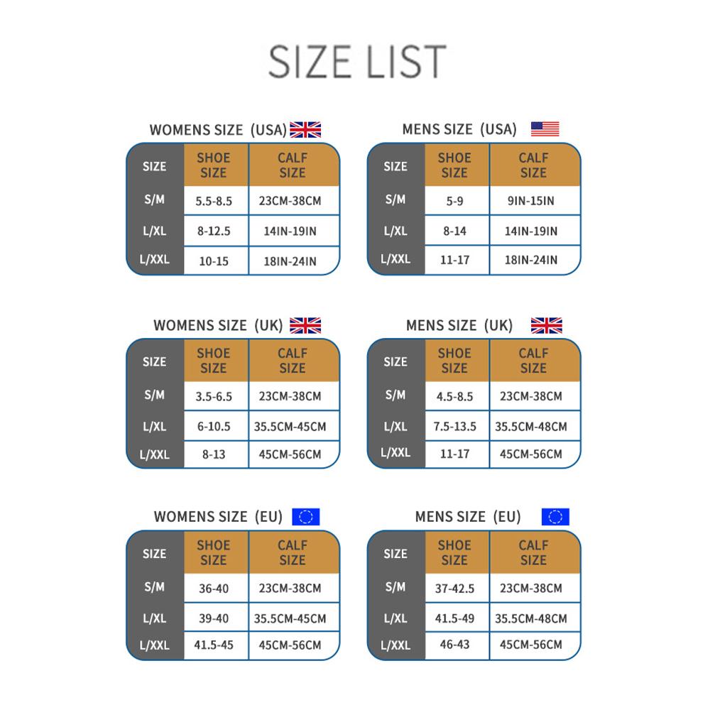 Компрессионные носки для женщин и мужчин, до колена, поддерживающие, для бега, занятий спортом, велоспорта, ухода за больными, путешествий