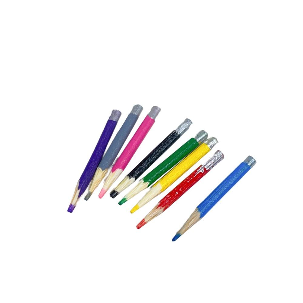 Учебная сцена Мини цветные карандаши Ролевая игра Миниатюрная ручка Карандаши для кукольного домика Детская игрушка