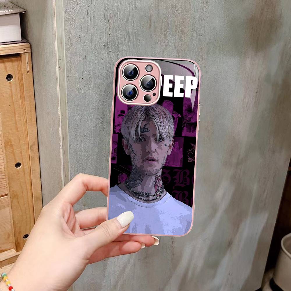 Певец Рэпер L-Lil Peep Закаленное Стекло Для Iphone 14 13 12 11 Pro Mini XS MAX 14Plus X XS XR Чехол