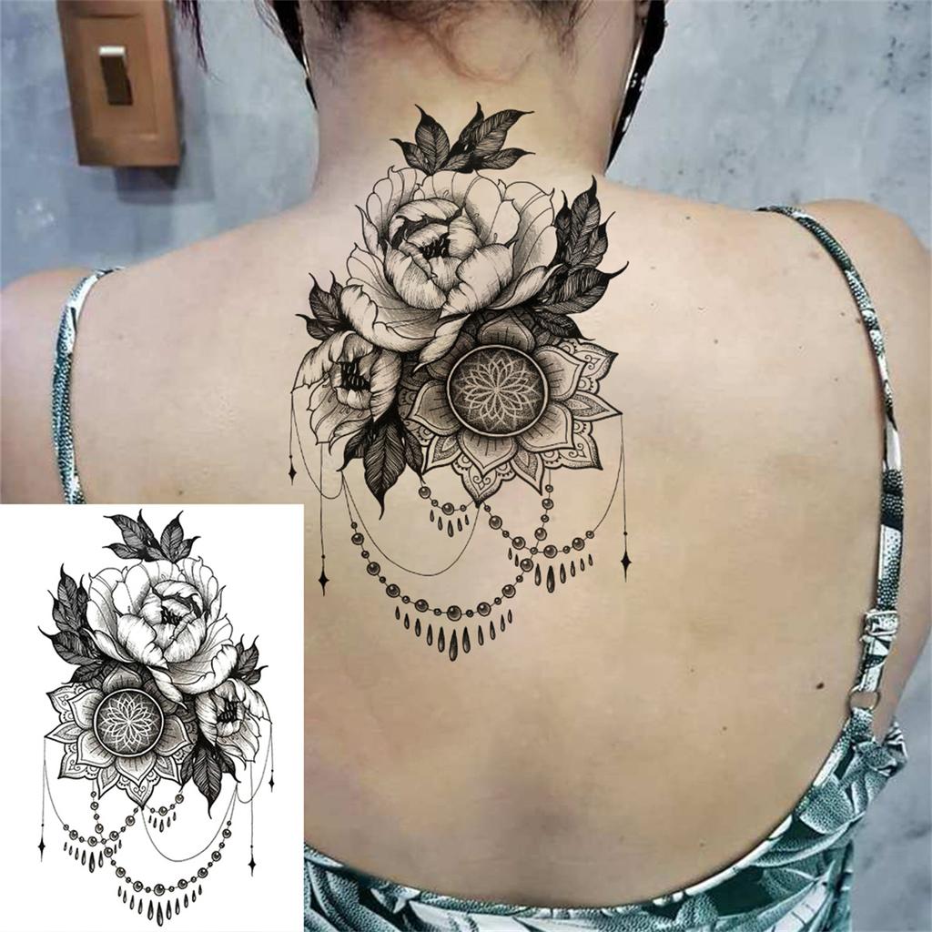 Реалистичные Сексуальные Татуировки Пионов Временные Женские Взрослые Цветочные Наклейки на Руку Водонепроницаемые Поддельные Цветочные Лепестки Искусство Тела Ноги Тату