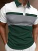 Мужская модная рубашка поло с коротким рукавом, повседневная рубашка в полоску, водолазка, дышащий топ, повседневная спортивная мужская одежда