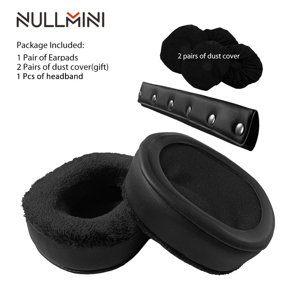 NullMini Replacement Earpads for Audio Technica ATH-MSR7 MSR7B DSR7BT MSR7NC MSR7SE Headphones Leather Sleeve Earphone Earmuff