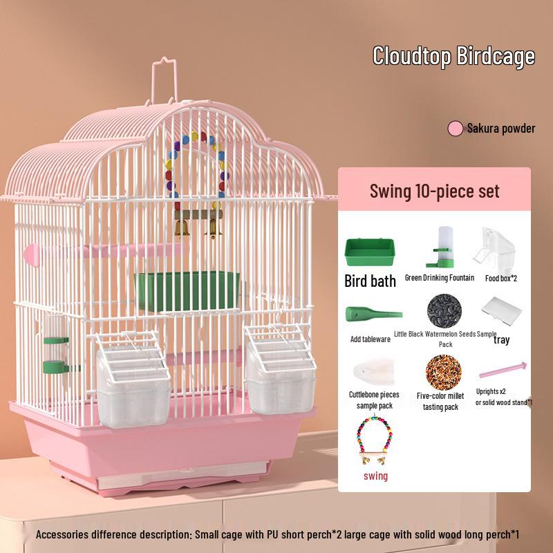 Новая Экологическая Птичья Вилла: Маленькая клетка для попугаев, например, для кореллы, ожерелового попугайчика, волнистого попугайчика, жемчужного