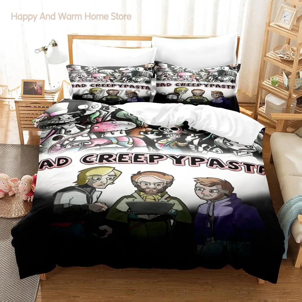 Creepypasta Bedding Collection Single Twin Full Queen King Size Bed Collection Aldult Boys Bedroom Duvetcover Collections Anime Roupas De Cama