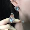 Серьги из металла с лунным камнем для женщин, нишевый дизайн, высококачественные серьги, повседневные простые модные серьги для женщин